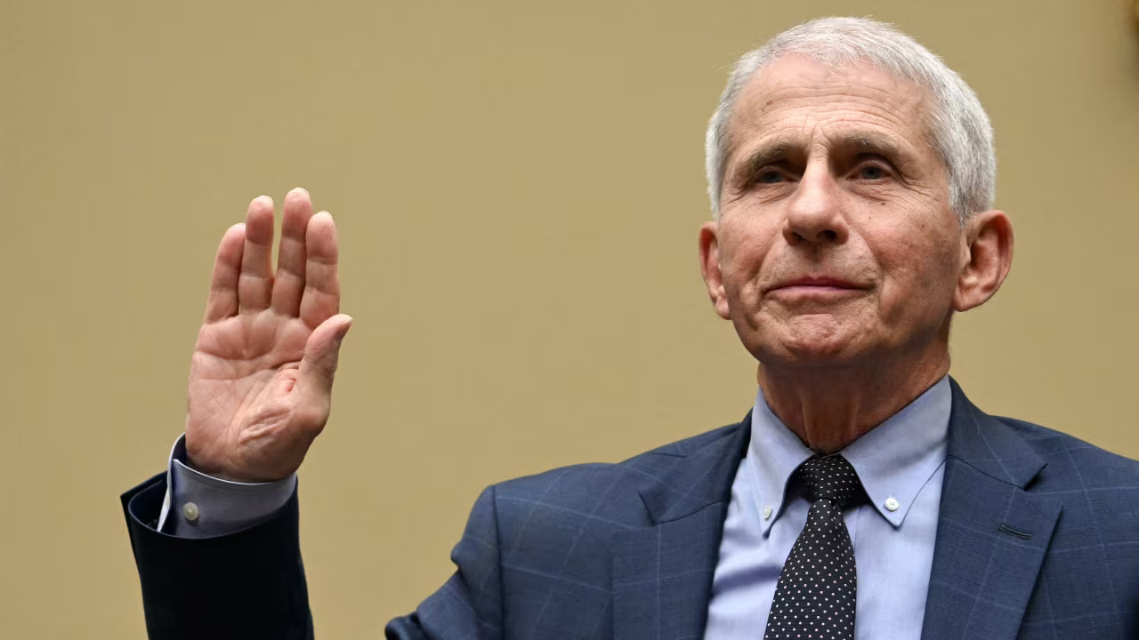Dr. Anthony Fauci is sworn in during a House Select Subcommittee on the Coronavirus Pandemic hearing on Capitol Hill, in Washington, DC, on June 3.