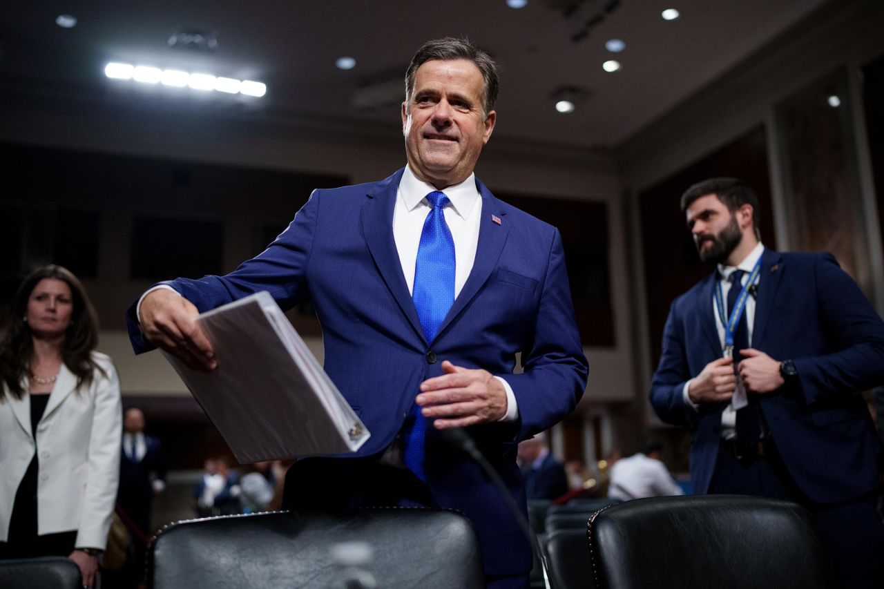 President-elect Donald Trump's nominee for CIA Director John Ratcliffe arrives for a Senate Intelligence confirmation hearing on Capitol Hill on January 15, 2025 in Washington, DC. 