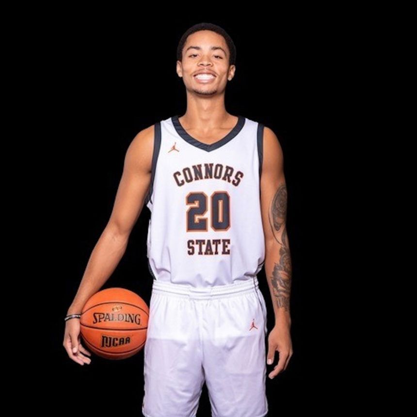 This image provided by Connors State College shows Ethan Dietz, a basketball player at Connors State College in Warner, Oklahoma.