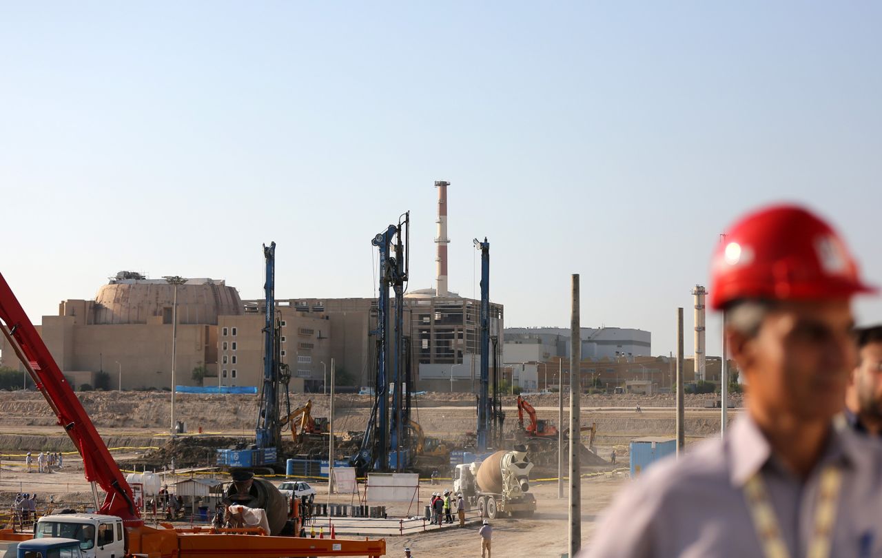 Construction work at Bushehr Nuclear Power Plant, Iran, on November 10, 2019.