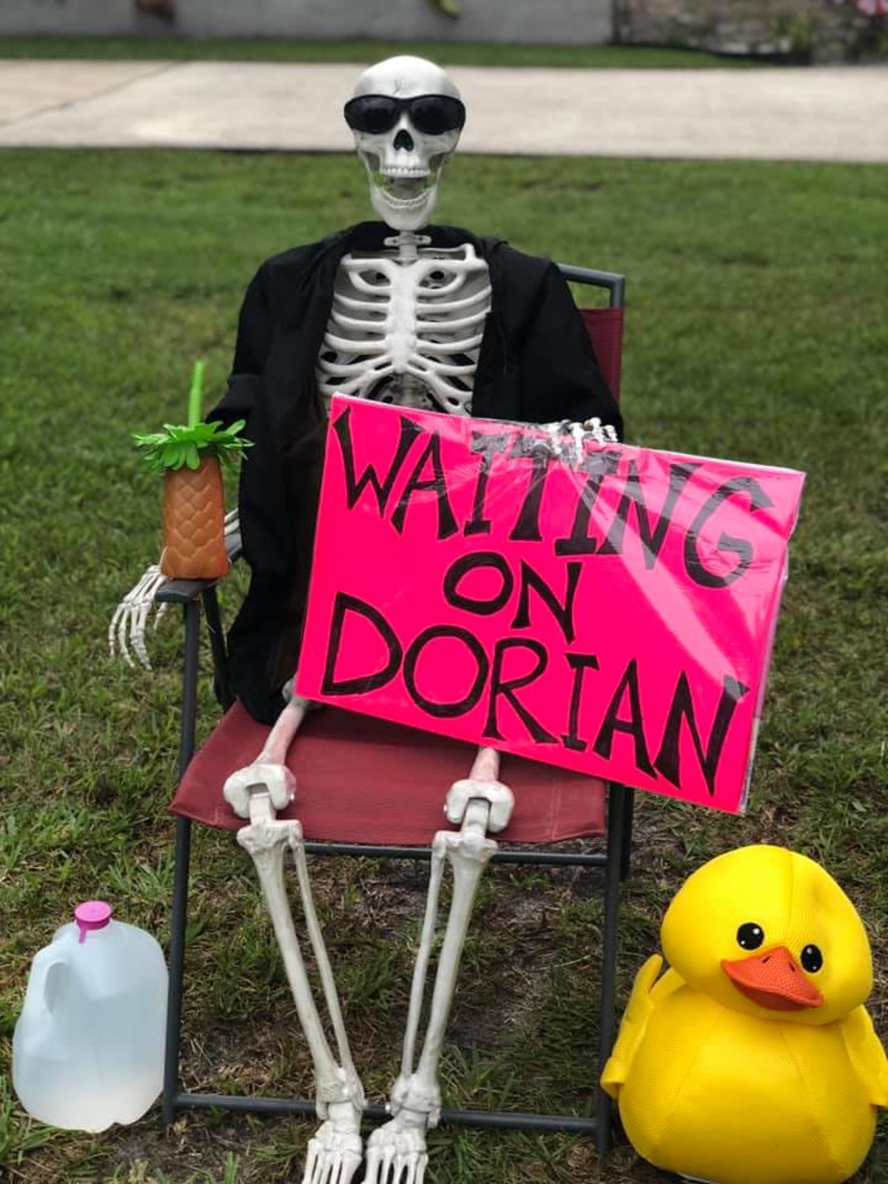 Misty Massey said she couldn't wait to put up this year's Halloween decorations after she got prepped for Hurricane Dorian.