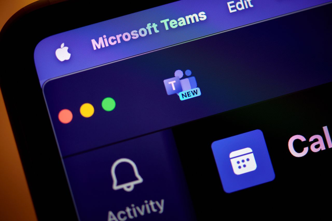 The Microsoft Teams app on a laptop is seen in New York, US, on June 25.