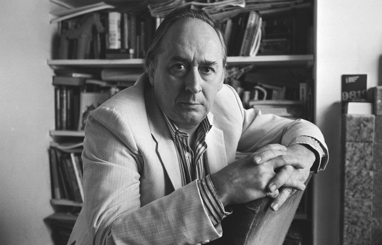 Author J. G. Ballard photographed in Shepperton, England, in September 1984. 