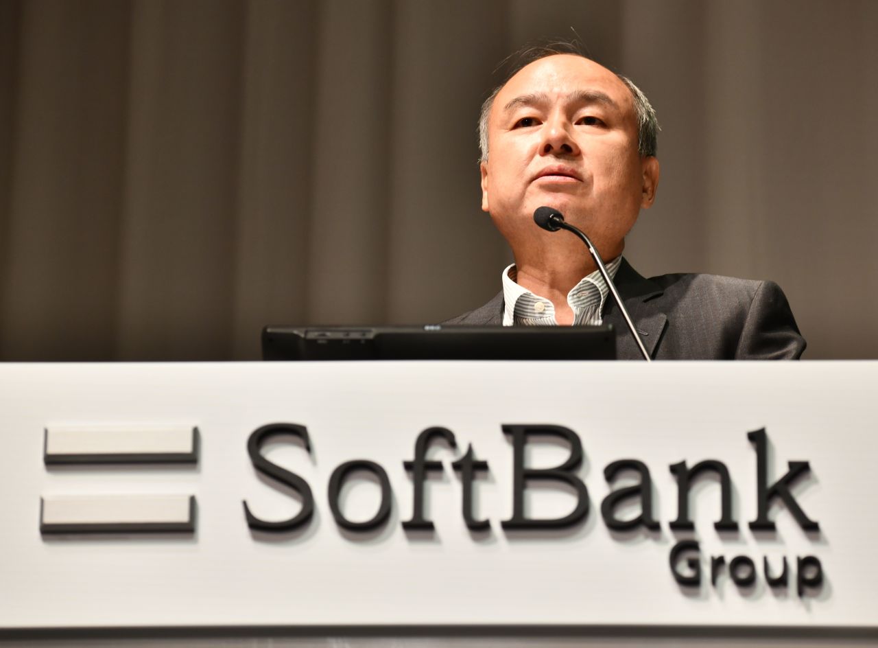 SoftBank CEO Masayoshi Son at a news conference in Tokyo in August 2019.