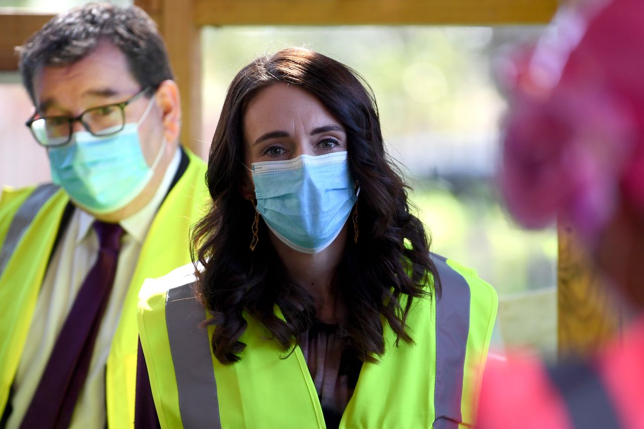 New Zealand Prime Minister Jacinda Ardern looks on at the Manukau Institute of Technology on September 3, in Auckland, New Zealand. Hannah Peters/Getty Images