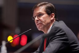 Secretary of Defense Mark Esper testifies during a House Armed Services Committee hearing on July 9 in Washington, DC. 