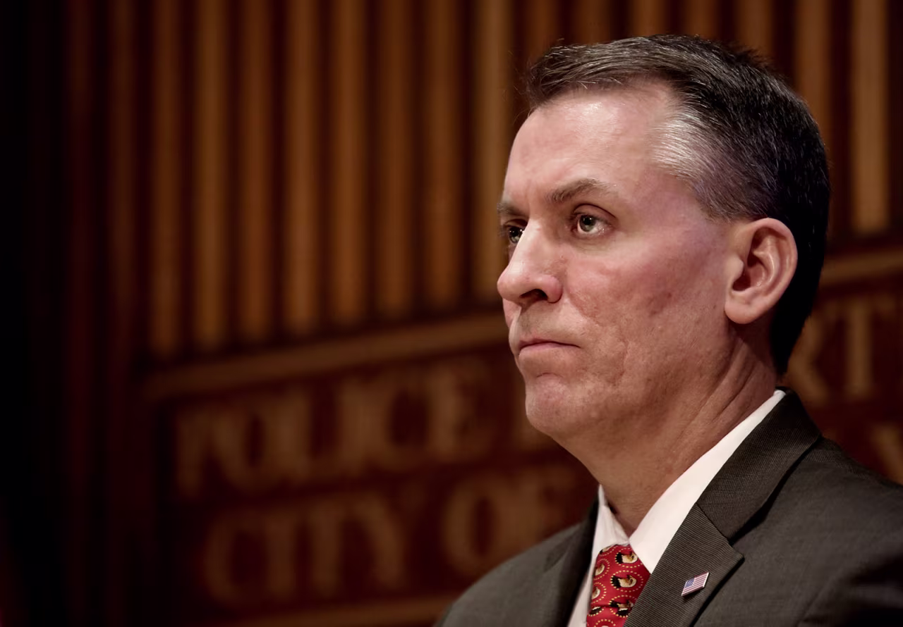 NYPD Chief Dermot Shea holds a press conference on February 15, in New York City.