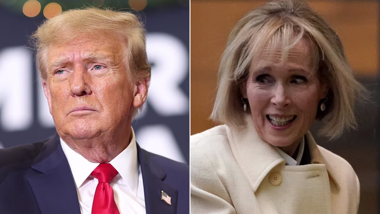 Former President Donald Trump and E. Jean Carroll.