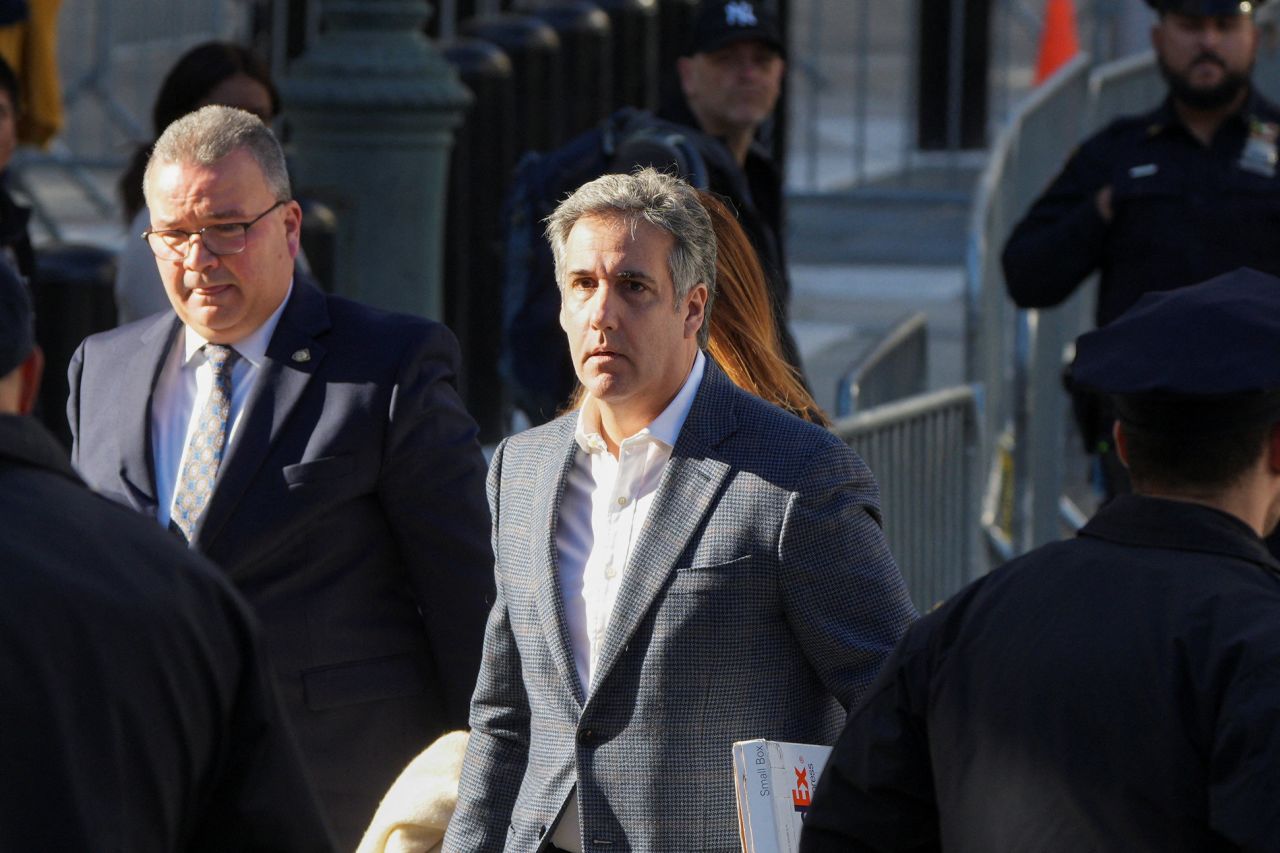 Michael Cohen arrives at the New York State Supreme Court in New York on Tuesday.