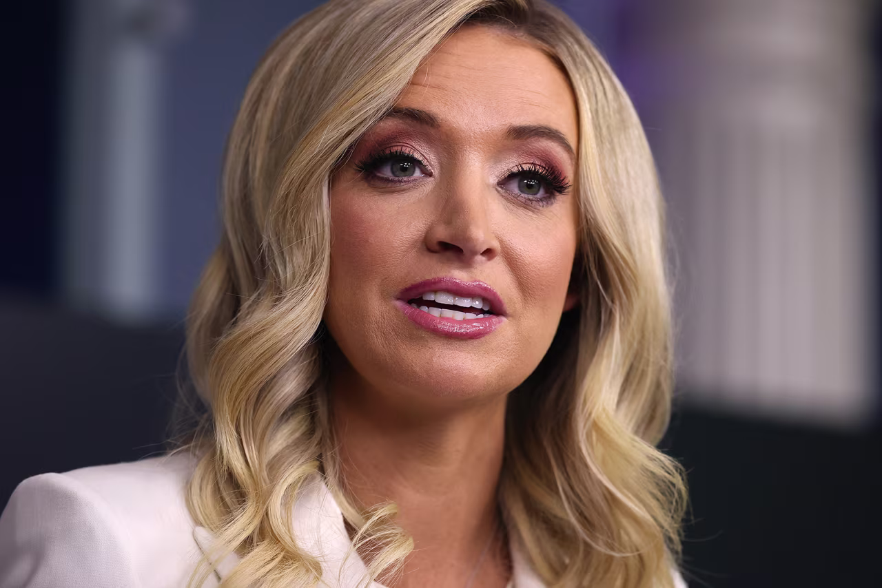 White House Press Secretary Kayleigh McEnany answers reporters' questions during a news conference in the Brady Press Briefing Room at the White House in Washington, DC, on May 06.