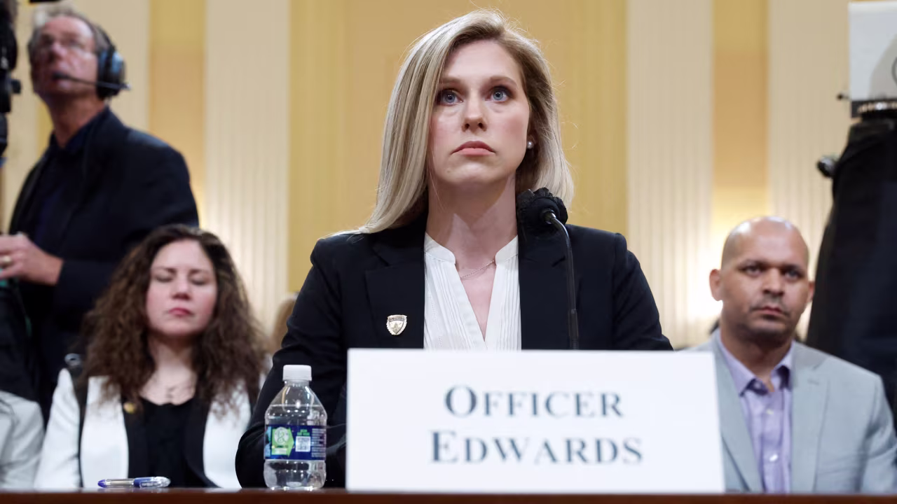 US Capitol Police Officer Caroline Edwards was injured in the January 6 attack.