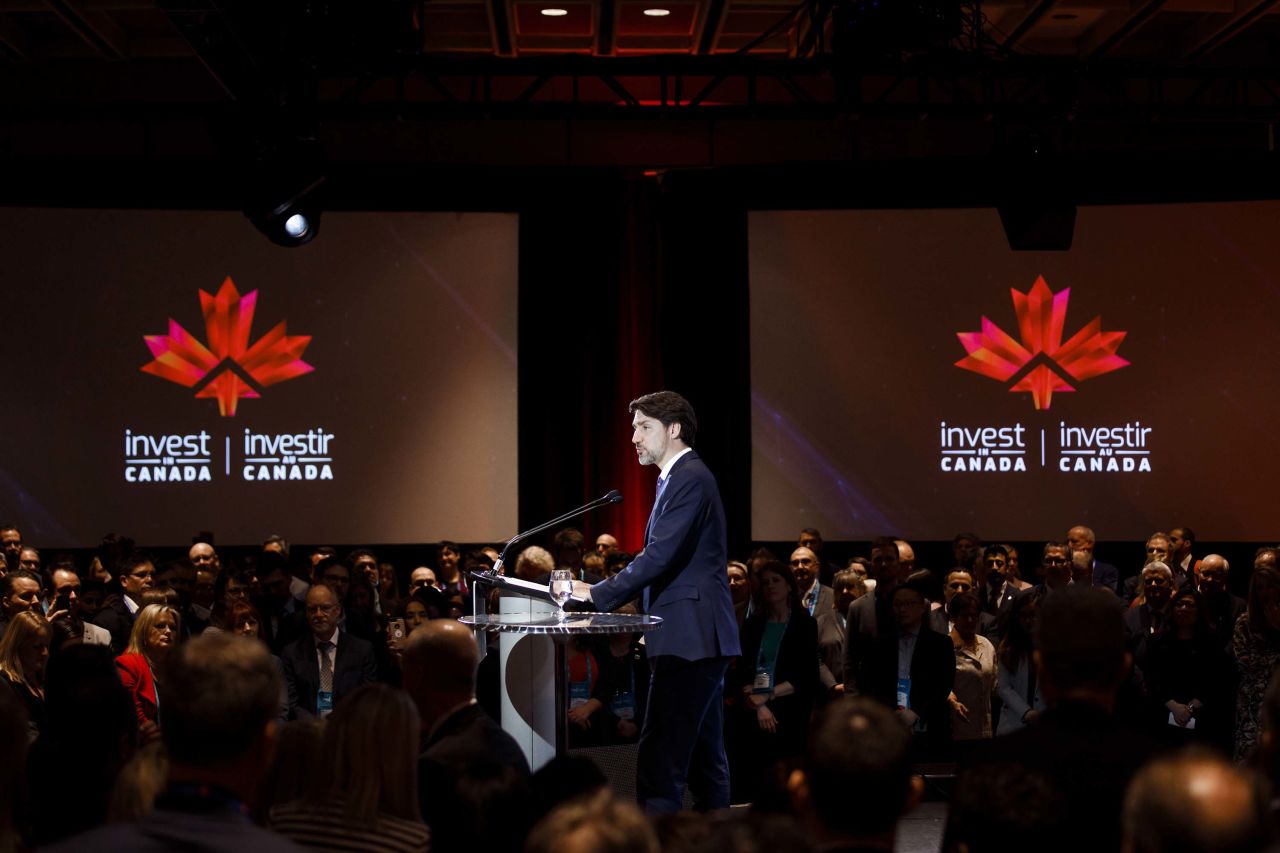 Justin Trudeau, Canada's prime minister, speaks during the Prospectors & Developers Association of Canada (PDAC) conference in Toronto, Canada, on March 2.