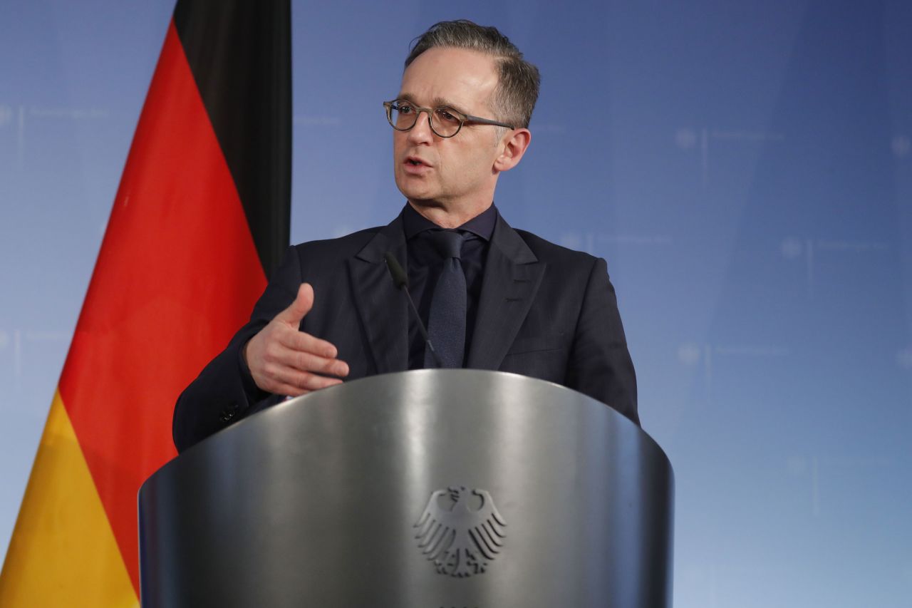 German Foreign Minister Heiko Maas speaks during a press conference in Berlin on March 4.