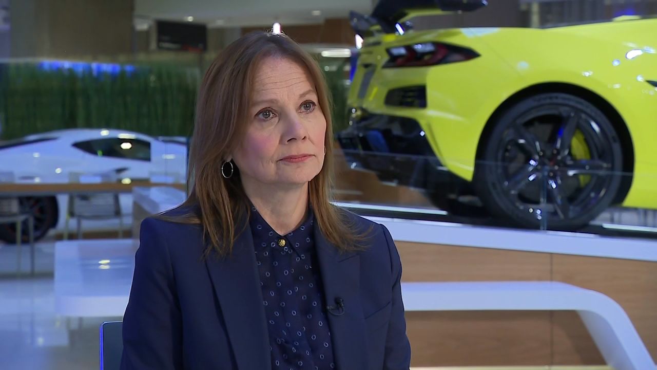 General Motors CEO Mary Barra during an interview with CNN's Vanessa Yurkevich in Detroit on Friday.