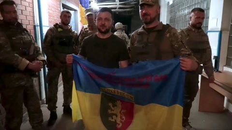 Ukrainian President Volodymyr Zelensky met frontline troops in Donetsk, Luhansk and Zaporizhzhia on Sunday June 5.
