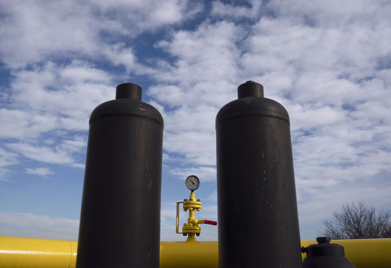A pressure gauge on pipework at the Avala gas storage facility, operated by Srbijagas JP, in Avala, near Belgrade, Serbia, on Wednesday, Jan. 5, 2022. 