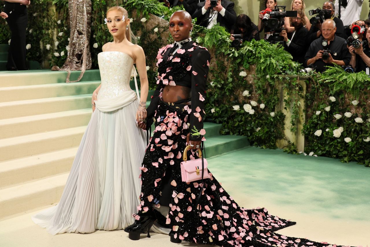 Ariana Grande and Cynthia Erivo attend the 2024 Met Gala in New York City on May 6.