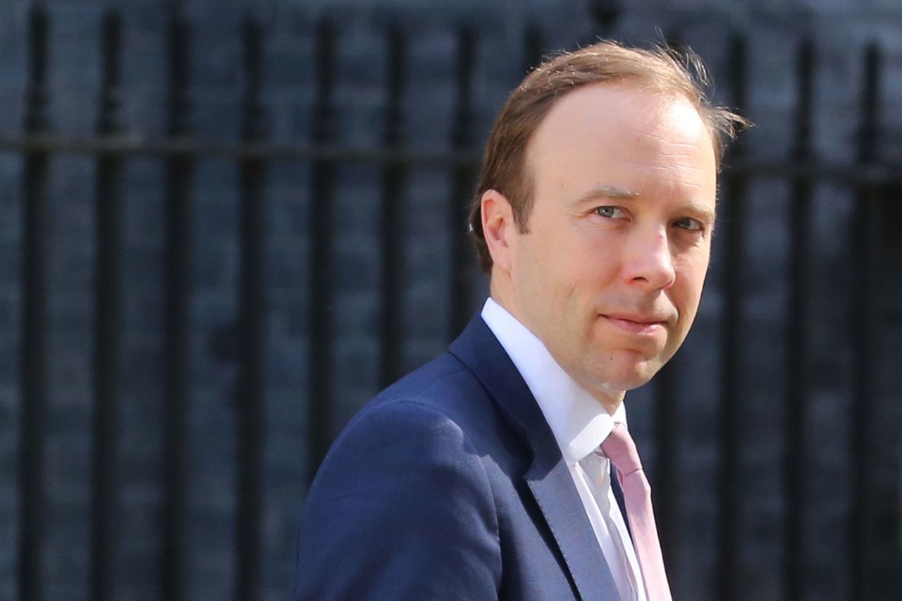 Britain's Health Secretary Matt Hancock leaves Downing street on May 27 in London.