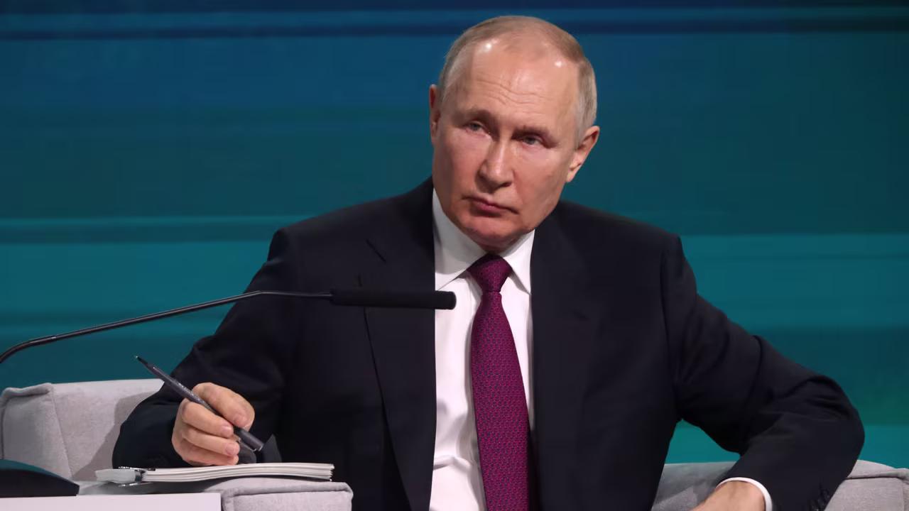 Russian President Vladimir Putin attends a conference in Moscow, Russia, on November, 24. 