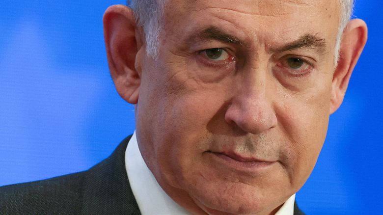 Israeli Prime Minister Benjamin Netanyahu addresses a conference in Jerusalem, on February 18.