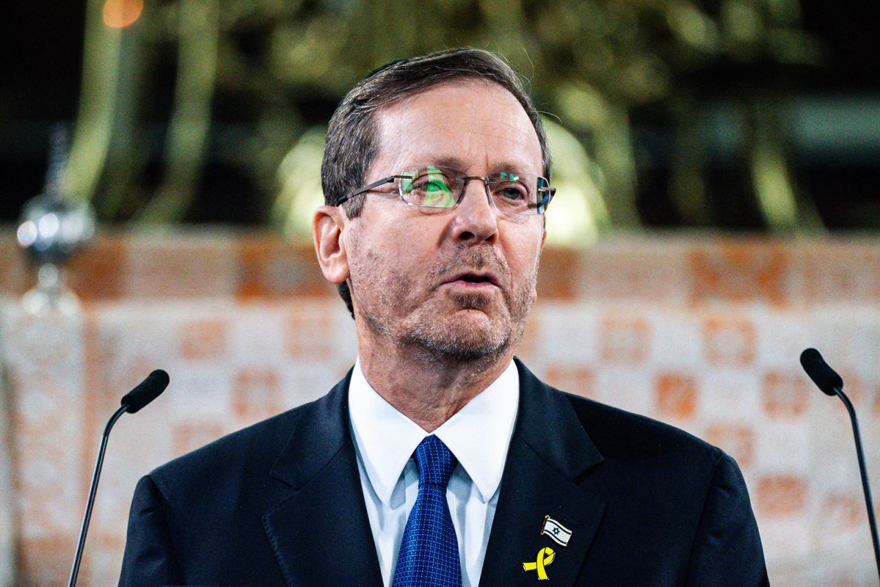 Israeli President Isaac Herzog in Amsterdam on March 10. 