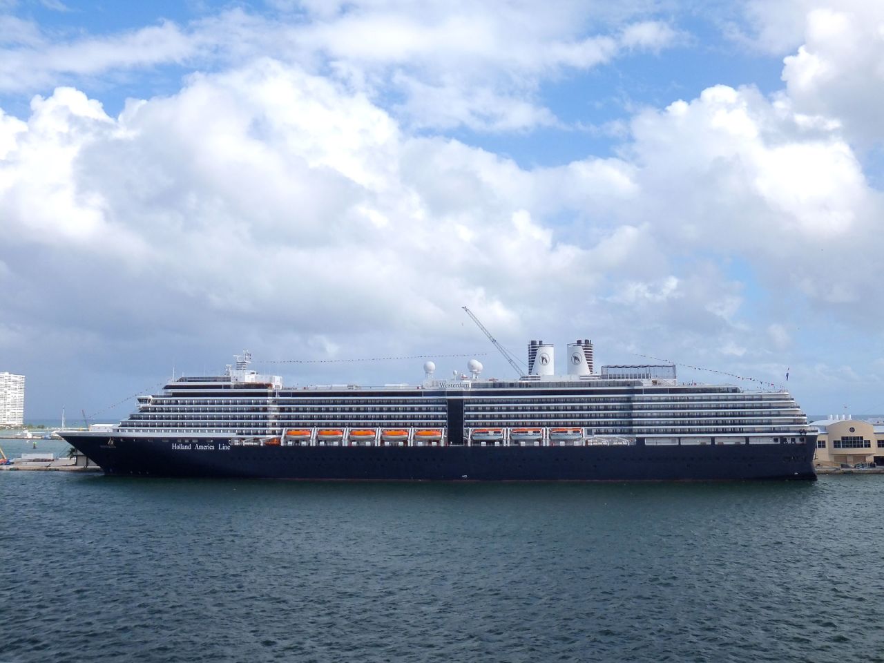 In this file photo, the Westerdam is docked at Fort Lauderdale on November 18, 2012.