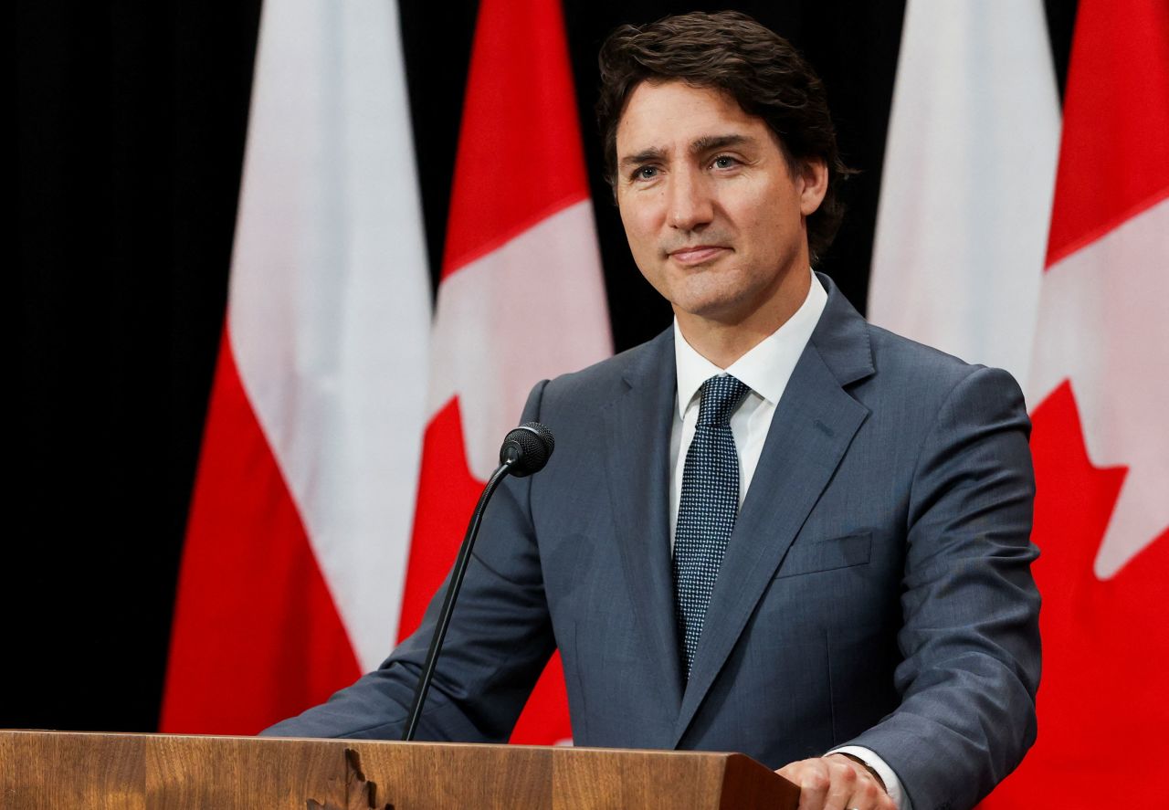 Canadian Prime Minister Justin Trudeau attends a news conference in Toronto on June 2. 