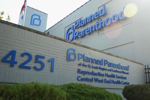 The exterior of a Planned Parenthood Reproductive Health Services Center is seen on May 31, 2019 in St Louis, Missouri.