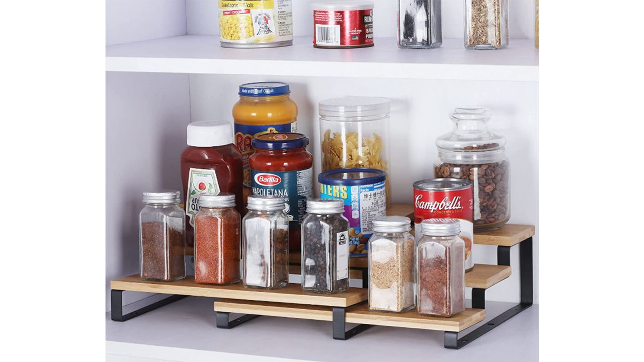 3 Tier Can Organizer BRONZE.Kitchen Pantry Food Soda Storage Shelf