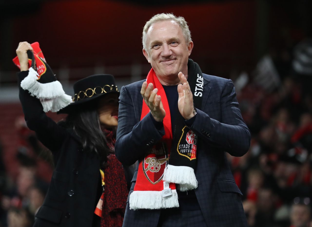 French billionaire and luxury good mogul Fran?ois-Henri Pinault, who also owns the French Ligue 1 Stade Rennais soccer team, has pledged €100 million to the reconstruction of the ravaged cathedral.