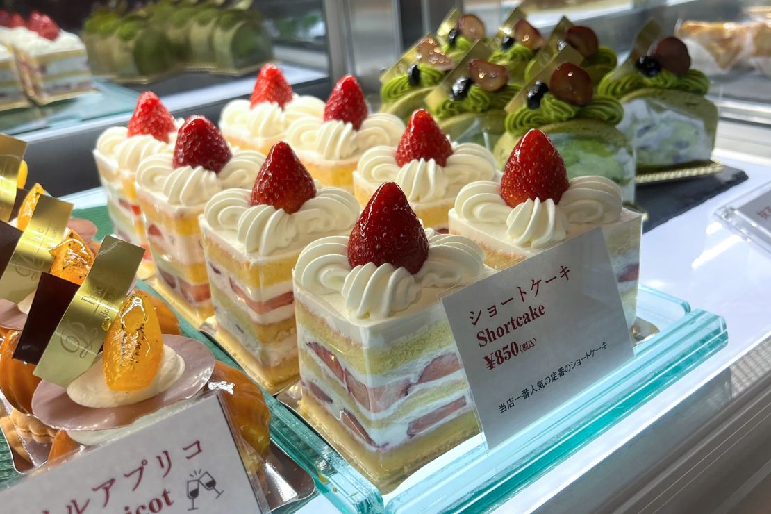 Strawberry shortcake is a popular treat in Japan. In US dollar terms, a slice now costs $5.5 versus $8 four years ago.