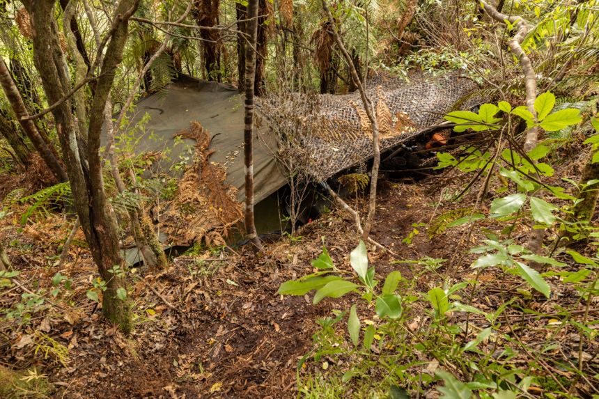The campsite was hidden in dense bush in a remote location on the west coast of New Zealand