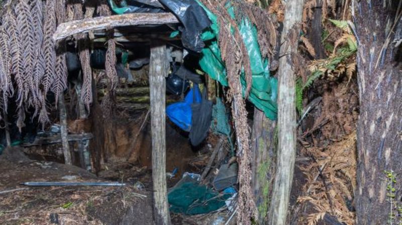 Photos reveal the secret bush camps fugitive father used to hide his children Photos reveal the secret bush camps fugitive father used to hide his children