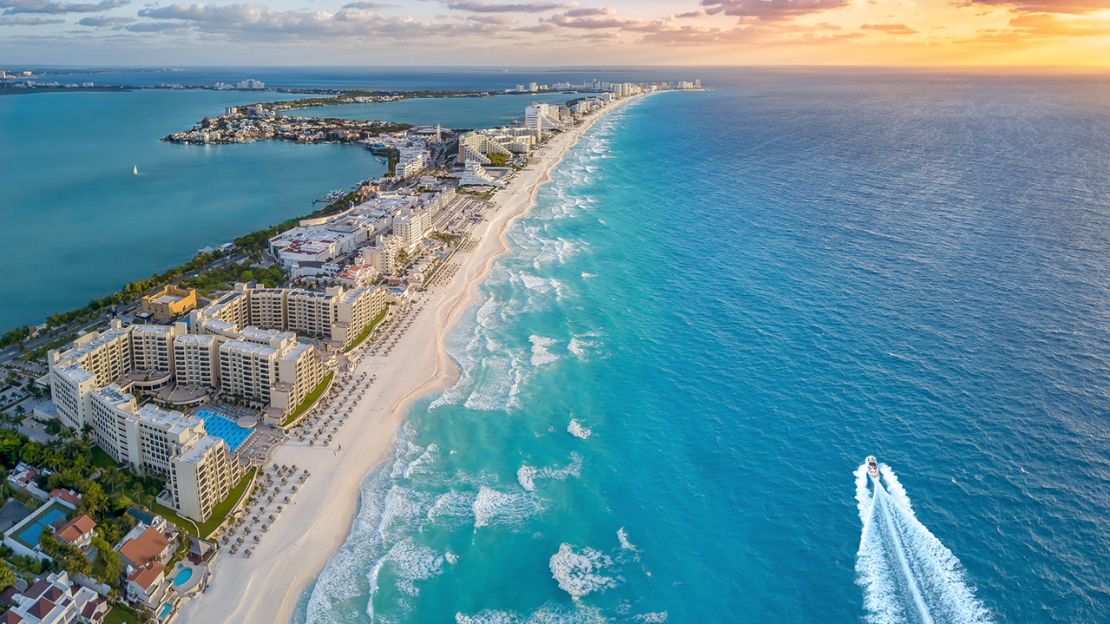 Cancun beach during summer