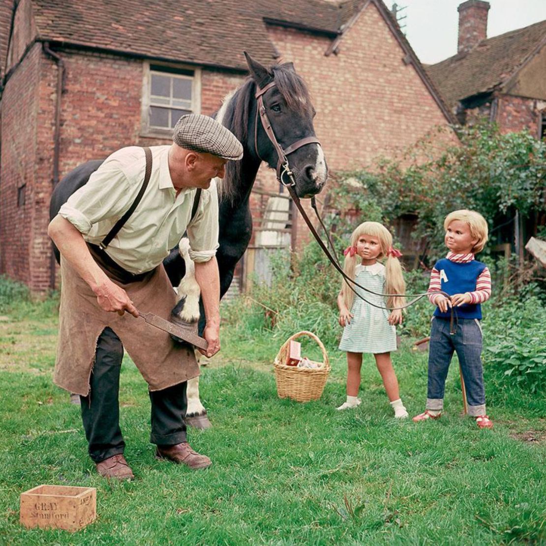 Some scenes feature the Candy and Andy mannequins with real people.