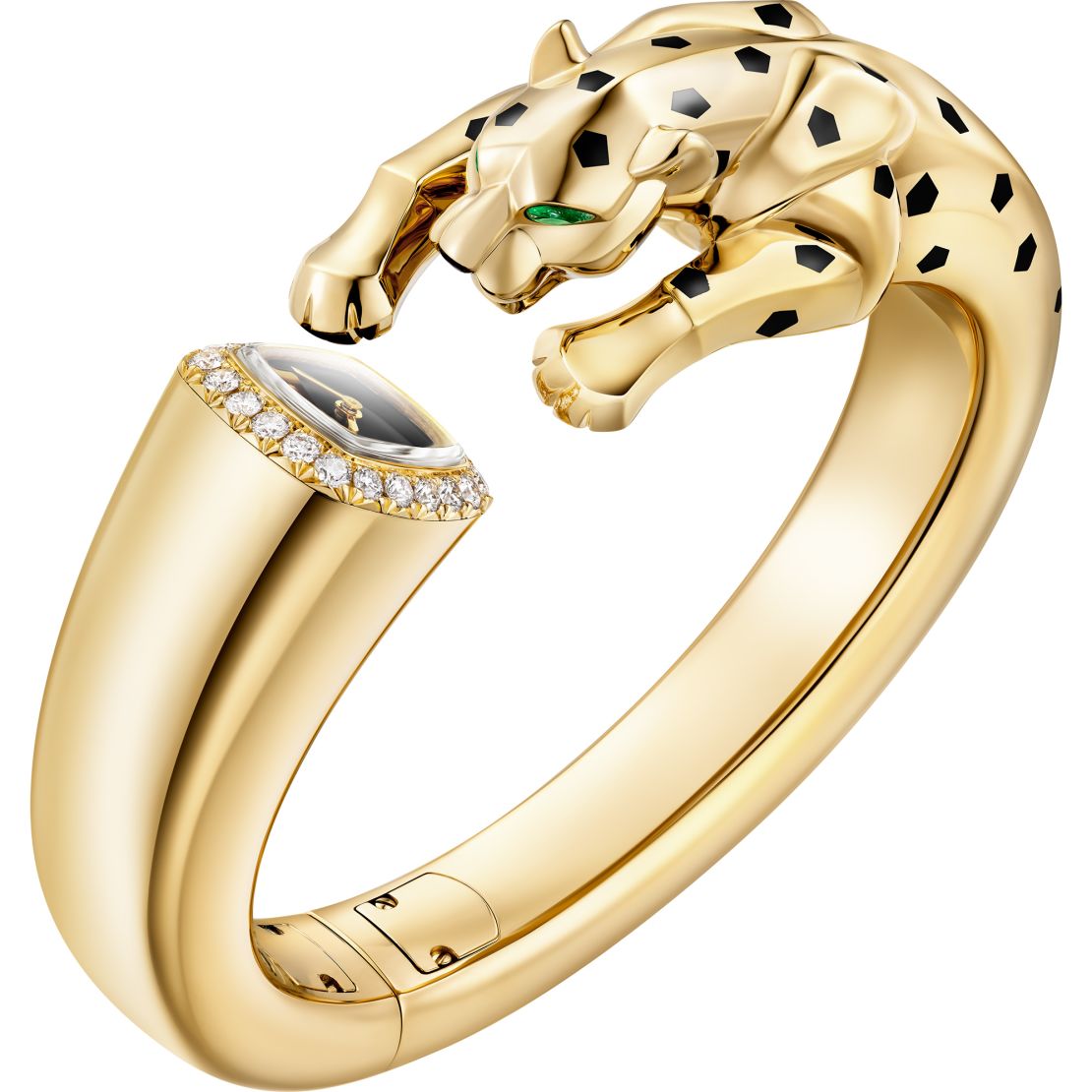 Cartier's Panthère watch features the brand's iconic panther mid-pounce.