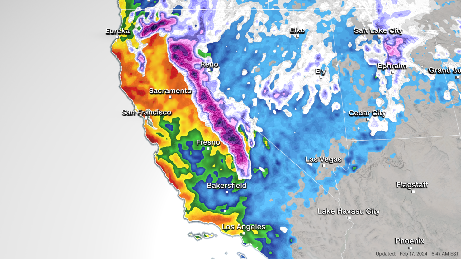 A strong atmospheric river has its sights set on soaking California's coastline this week