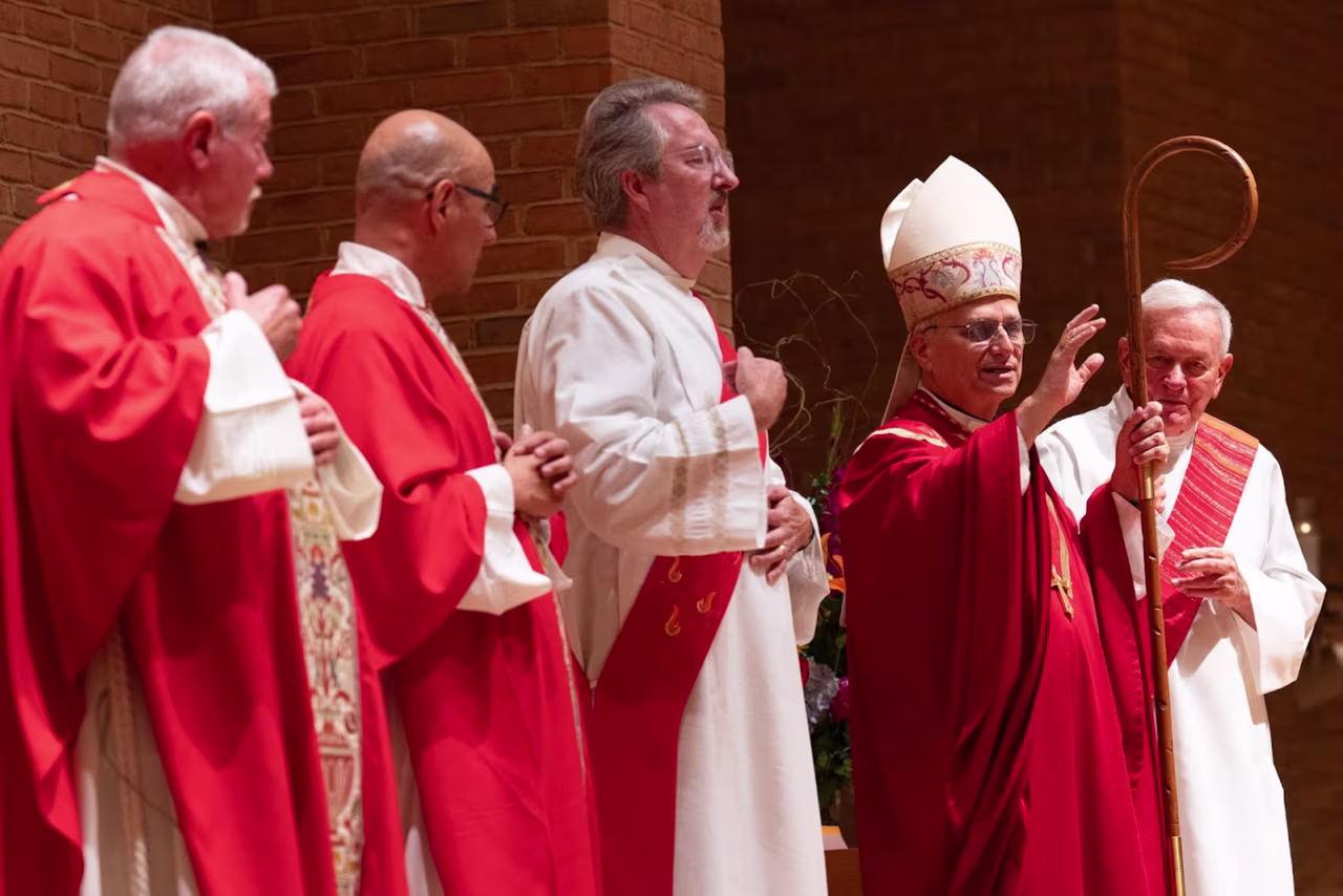 Then Cardinal Robert Francis Prevost celebrated Mass at St. Jude Parish in New Lenox, Illinois, in 2024.