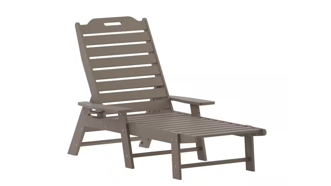 Carnegy Avenue Brown Plastic Outdoor Lounge Chair