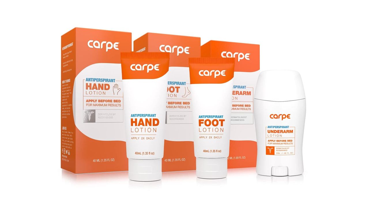 Carpe Antiperspirant Underarm, Hand and Foot Package