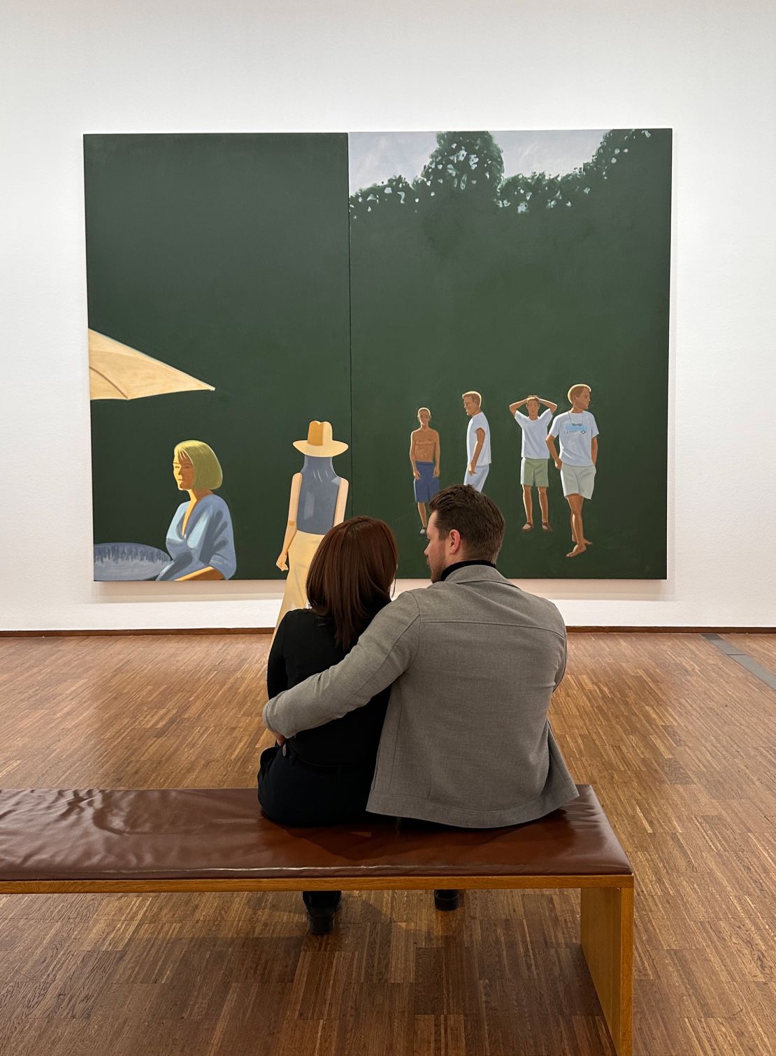 Here's Max and Carter enjoying an Alex Katz art exhibition in Vienna.