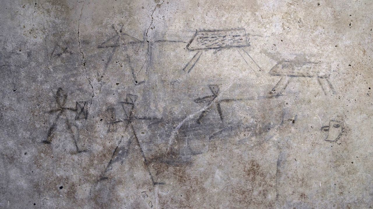 Drawings depicting gladiators among latest discoveries at Pompeii
