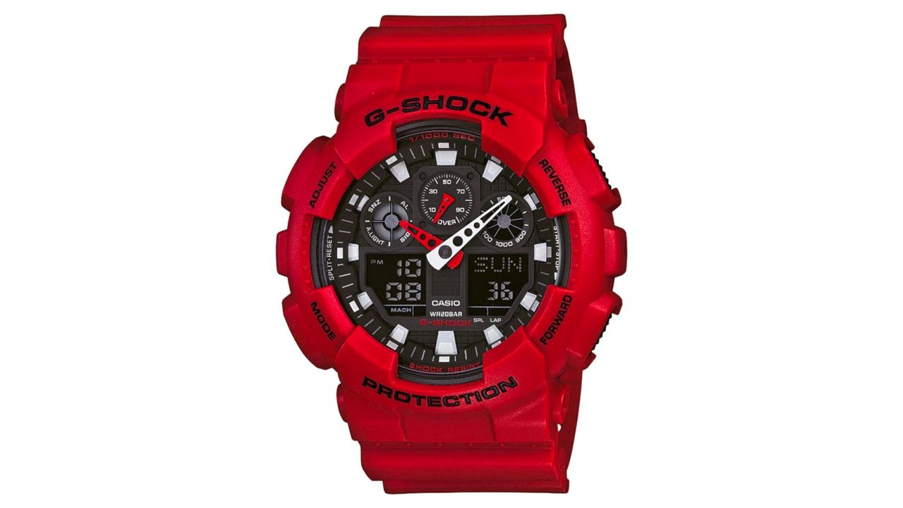 Red Casio Men's GA-100 XL Series G-Shock Watch