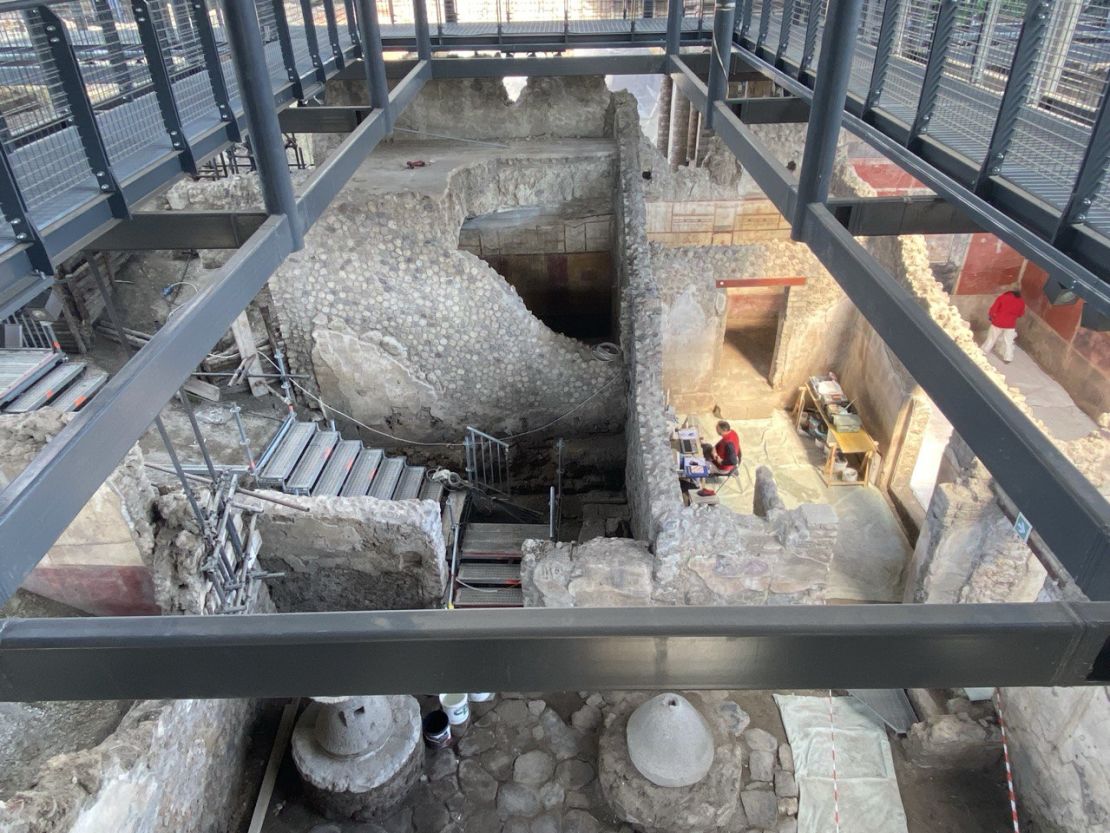 Visitors can look at the drawings from suspended walkways.