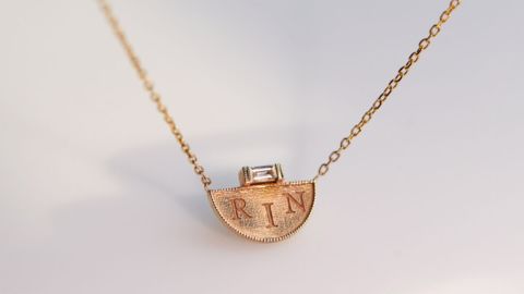 Catbird Half Moon Signet Necklace