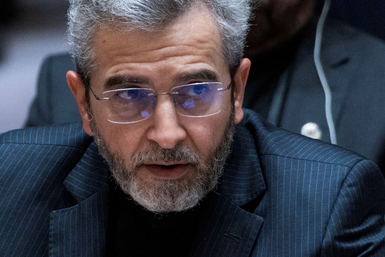 Iran's acting foreign minister Ali Bagheri Kani speaks at the United Nations in New York on July 16.