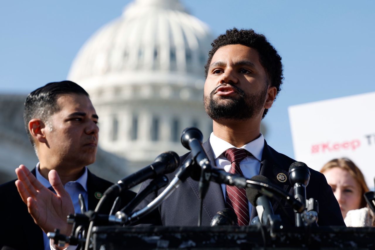 Rep. Maxwell Frost speaks at a news conference on TikTok on March 12 in Washington, DC. 