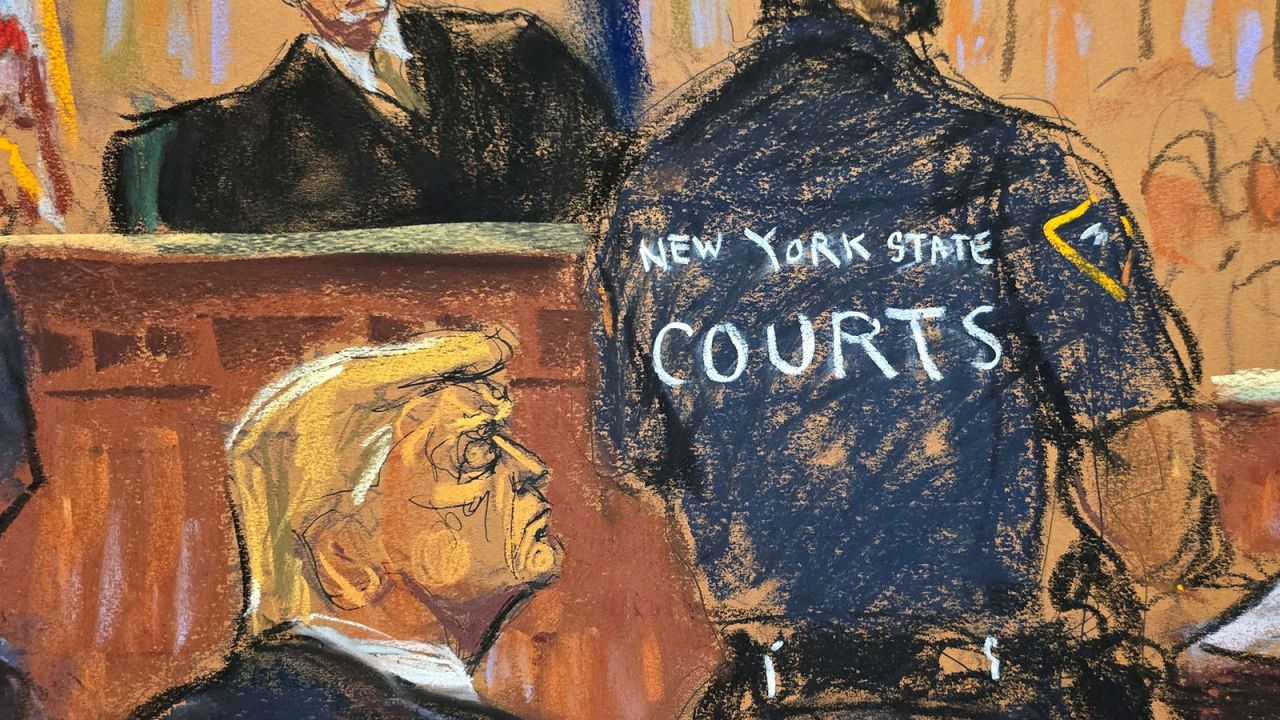 Former President Donald Trump reacts as the verdict is read in his criminal trial over charges that he falsified business records at Manhattan state court in New York City, on May 30.