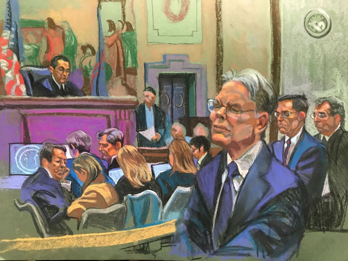 Wayne LaPierre, the former CEO of the National Rifle Association, is seen during a hearing at the New York State Supreme Court on February 23.