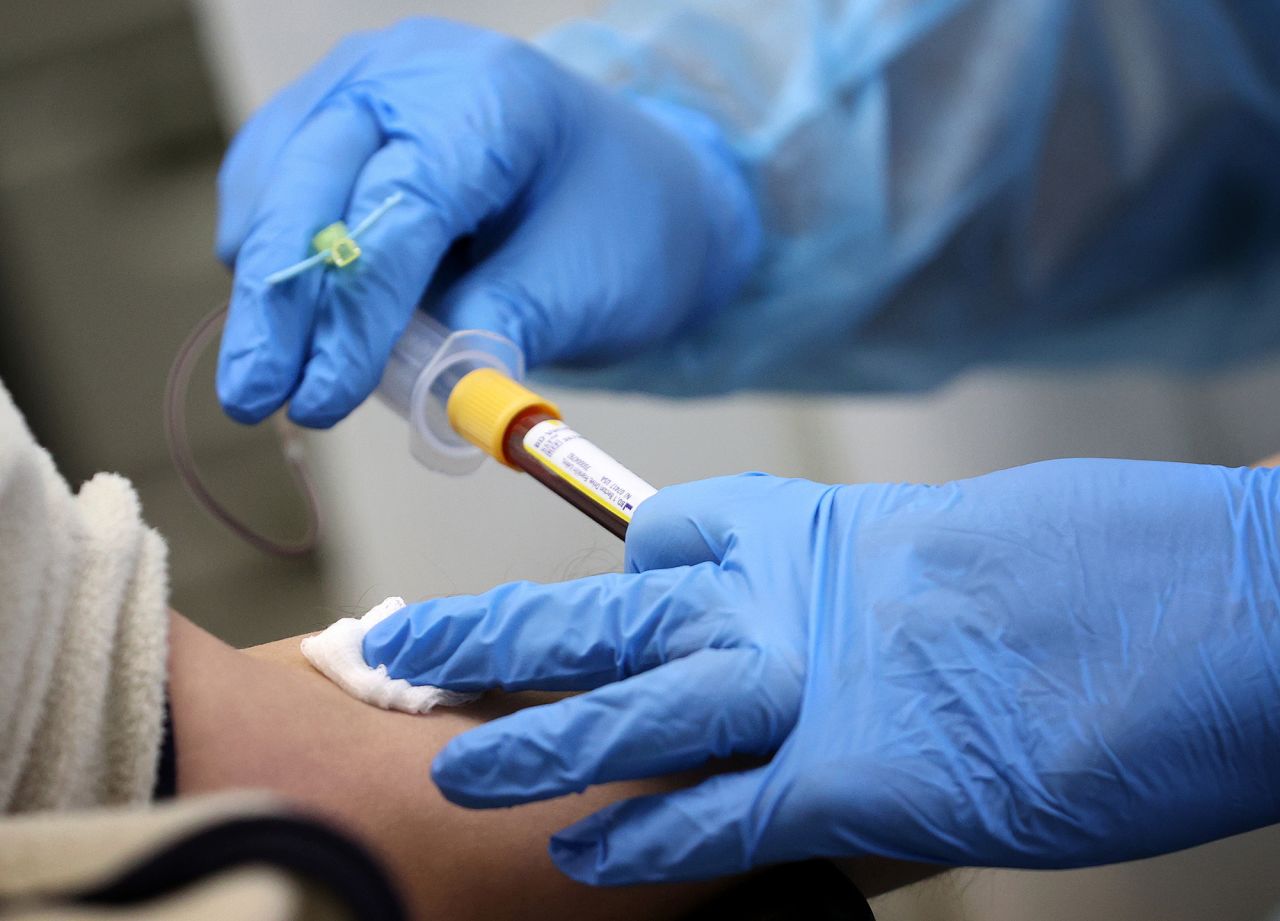 A resident has their blood drawn for an antibody test for the coronavirus - also called a serology test - on June 16, 2020 in Washington, DC.?